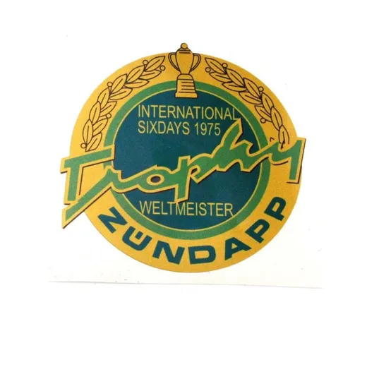 Aufkleber Rund 70mm Sixdays Trophy 1975 für Zündapp Mofa, Moped, Mokick, KKR, Motorrad, Roller MG00083368