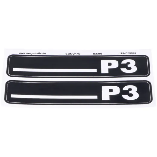 Aufkleber Satz 105mm x 21mm für Hercules Prima 3 MG00083391