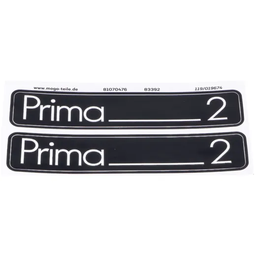 Aufkleber Satz MOGA 2 Stück 105mm x 21mm für Hercules Prima MG00083392