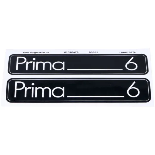 Aufkleber Satz MOGA 2 Stück 105mm x 21mm für Hercules Prima 6 MG00083393