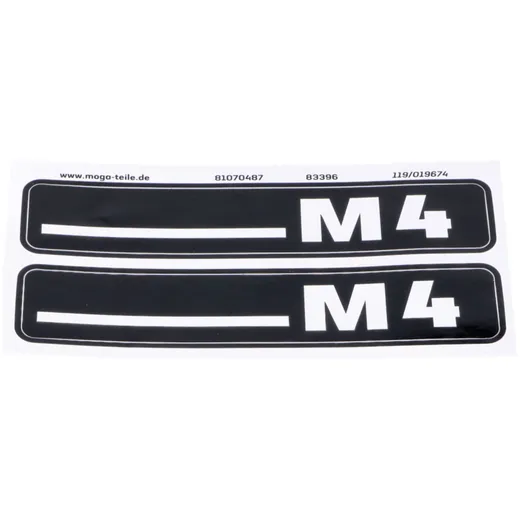 Aufkleber Satz MOGA 105mm x 21mm für Hercules M4 Mofa Mokick MG00083396