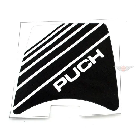 Headlight sticker height 105mm width 120mm color black white for Puch Maxi MG00083453