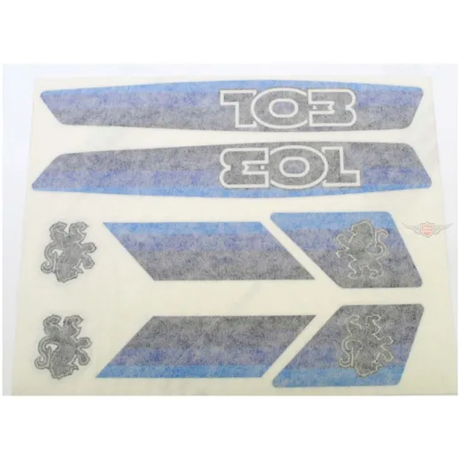Set of 8 blue stickers for Peugeot 103 moped MG00083484