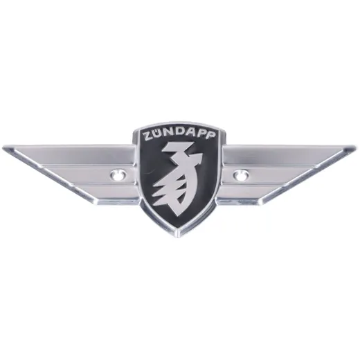 Beinschild Emblem 107mm x 45mm Lochabstand 36mm für Zündapp R 50, RS KS C Sport Combinette, Super Combinette MG00083487