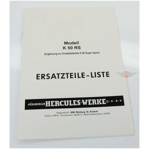 Parts catalog supplement for Hercules K 50 Super Sport MG00086194