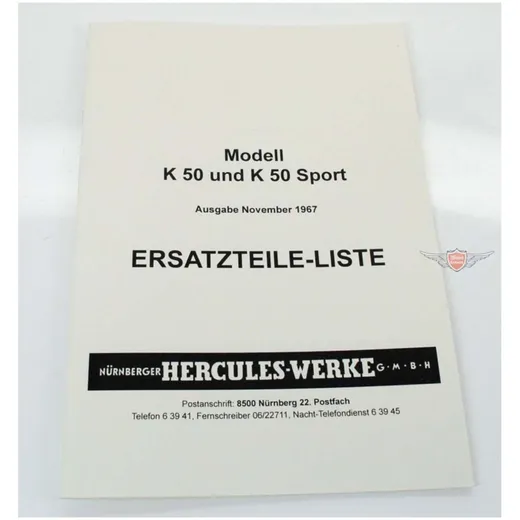 Parts catalog Hercules for K 50, 50 Sport MG00086196