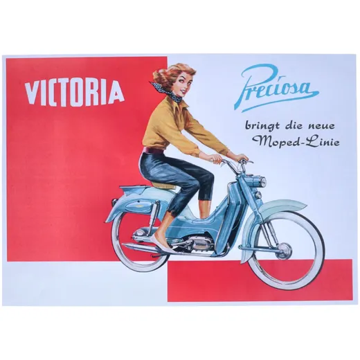 Werbeplakat Preciosa 50er Jahre für Victoria Moped MG00086453 Werbeplakat Preciosa 50er Jahre für Victoria Moped MG00086453