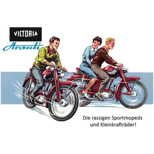 Werbeplakat 29cm 42cm für Victoria SM 51 Avanti, Avanti K, 52 MG00086455