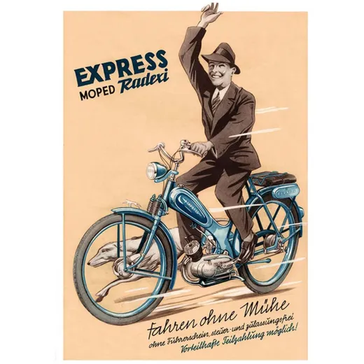 Werbeplakat Moped 42cm 29cm für Express Radexi 1 MG00086465
