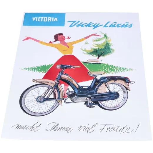 Werbeplakat 50er 60er Jahre für Victoria Vicky L Luxus Moped MG00086466