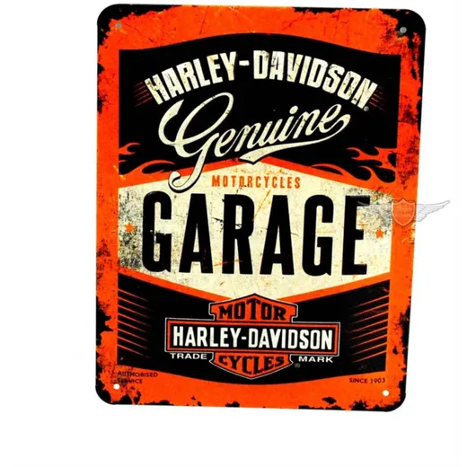 Schild Blech Hoch ca. 200mm breit 150mm Kräftige Farben für Harley MG00086591