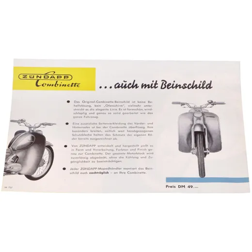 Original Flyer/Prospekt A5 in Deutsch für Zündapp Combinette_1