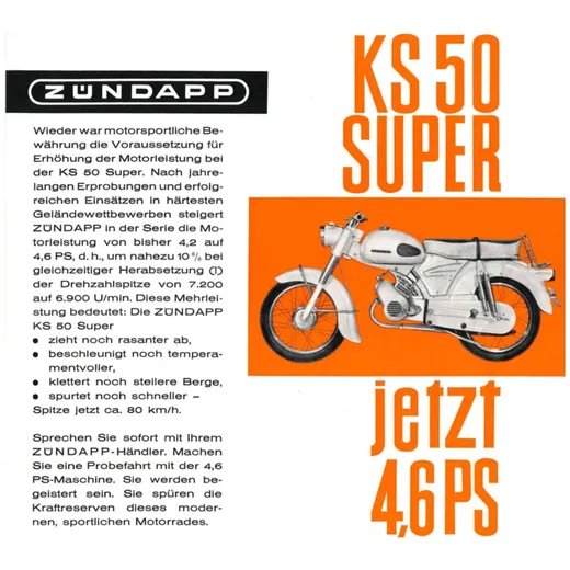 Prospekt KS50 für Zündapp Super MG00086638