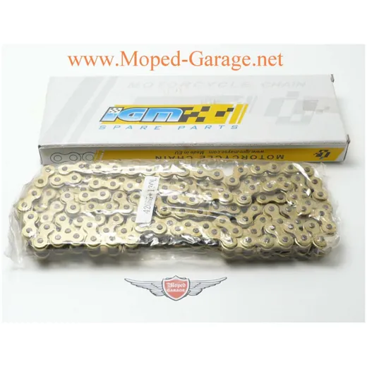 Kette Mokick 130 Glieder Gold 1/2 x 3/16 7,75 für Zündapp, Kreidler, Hercules Mokick, Moped MG00092135
