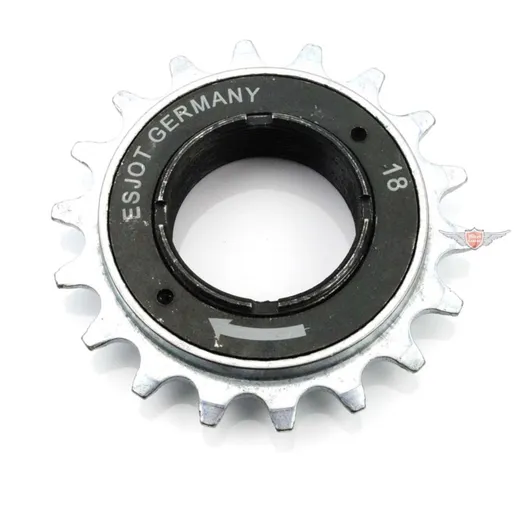 Freewheel pinion Esjot steel 18 teeth M34x1 for Kreidler Flory MF 2 MP 2, Piaggio Ciao SI Bravo, Zündapp automatic moped type 44 Freewheel pinion Esjot steel 18 teeth M34x1 for Kreidler Flory MF 2 MP 2, Piaggio Ciao SI Bravo, Zündapp automatic moped type 44