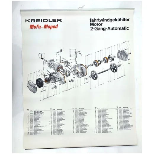 Plakat Explosionszeichnung Breit ca. 600mm Hoch 730mm für Kreidler MF MP, Flory MG00999869