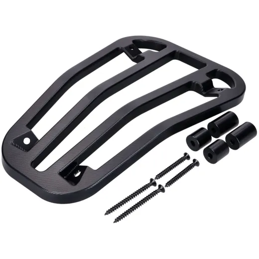 Top Case Träger / Gepäckträger Durchstieg Moto Nostra, schwarz matt, CNC für Vespa Primavera 50-150ccm, Sprint 50-150ccm MN4806M