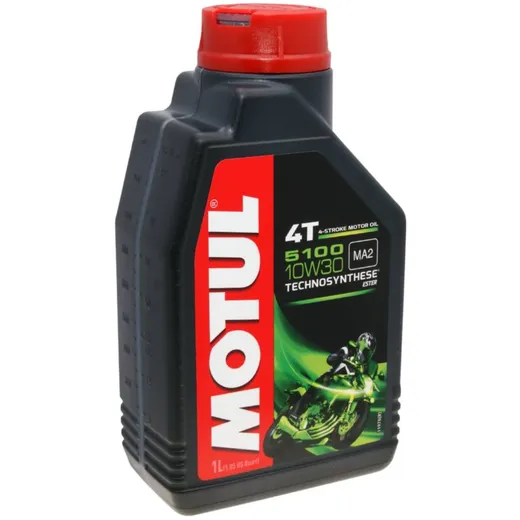 Motul engine oil 4-stroke 4T 5100 10W30 MA2 1 Liter MOT104062 Motul engine oil 4-stroke 4T 5100 10W30 MA2 1 Liter MOT104062