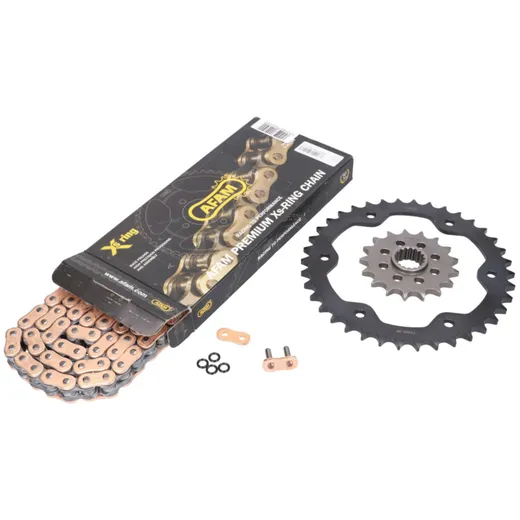 chain kit AFAM hyper reinforced 17/38 teeth for KTM 1290, 1290 R Super Duke MST-KS-A-166 chain kit AFAM hyper reinforced 17/38 teeth for KTM 1290, 1290 R Super Duke MST-KS-A-166