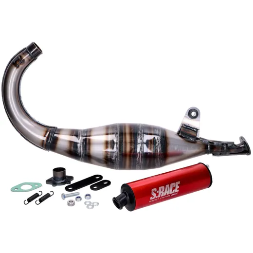 exhaust MVT S-Race 70-80cc for Derbi EBE, EBS, D50B MVT-EC13