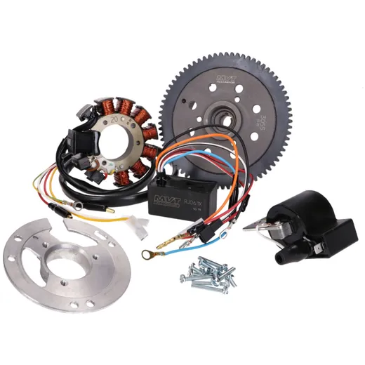 Ankerplatte Spule Zündung MVT Millenium für Minarelli AM mit E-Starter (Stator 5-polig) MVT-EXT113