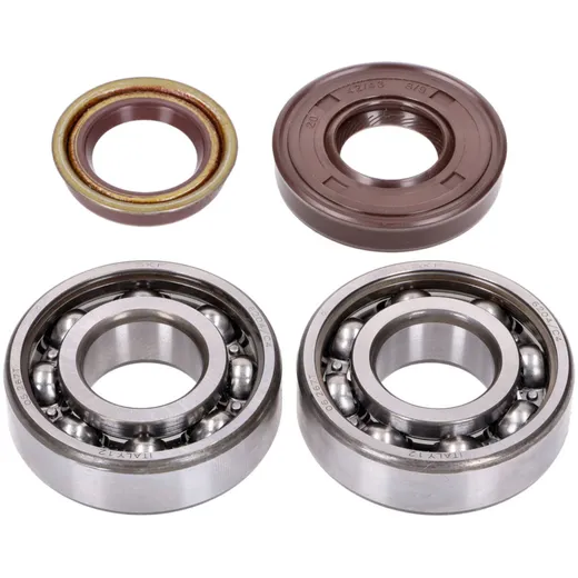 Kurbelwellenlager Satz Naraku SKF, FKM Premium C4 Metallkäfig für Minarelli liegend, stehend, AC, LC (CW, MA, MY, CA, CY) NK104.