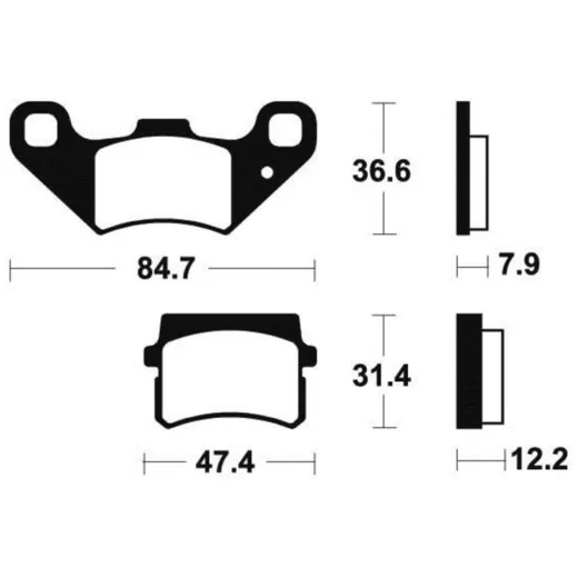 Bremsbeläge organisch für Peugeot XR7/ XP7 50 2T, Motorhispa_1