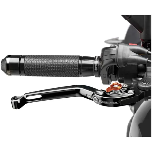 front brake lever Puig 2.0 adjustable, folding - black orang_1