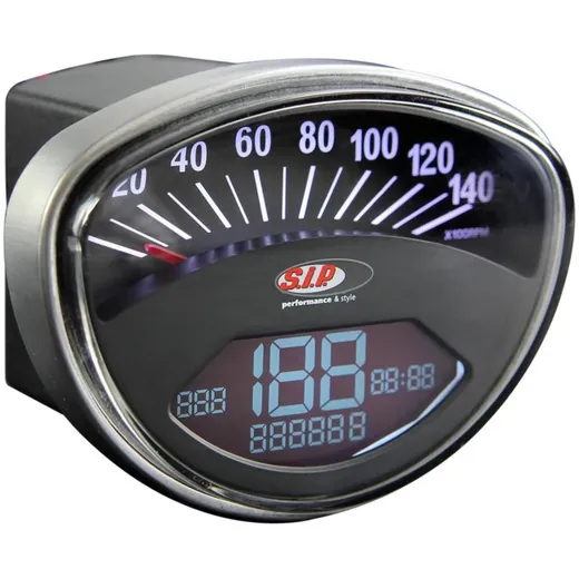 Speedometer, Rev Counter SIP 2.0 for Vespa 50 SS, 90 SS, 125, PV, ET3, GTR, TS, Super, 150 Sprint V, Super, Rally 46129