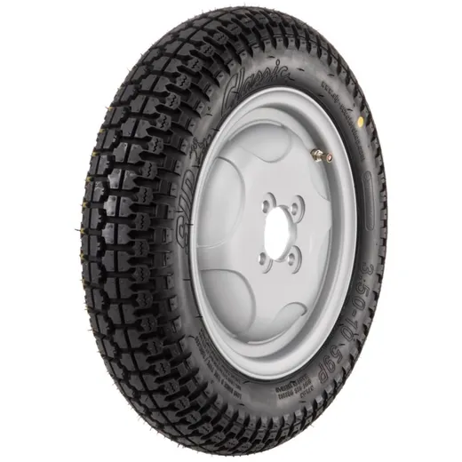 Komplettrad SIP Classic 3.50-10 59P TL, TT vorne & hinten für Vespa 150 T2, T3, 150 GS VS1-4T, (D) 48398