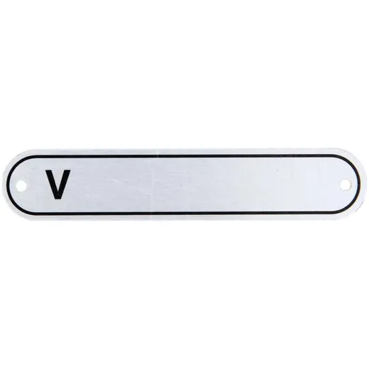 Typenschild Fahrgestellnummer V-... für Vespa alle dt. Modelle ´58-´72 45849