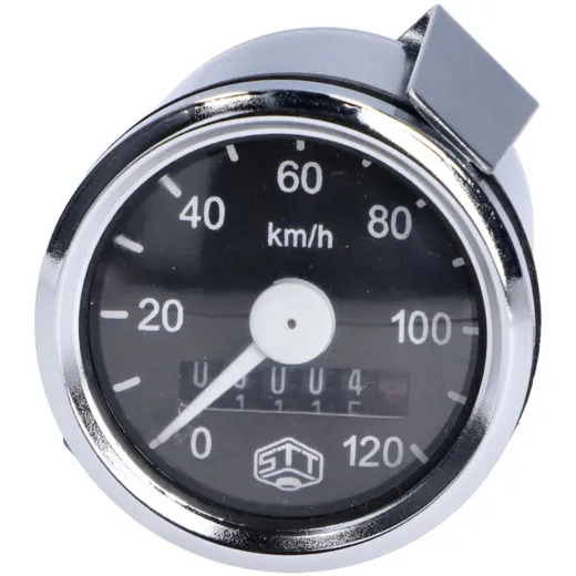 Tachometer Schmitt 120km/h rund 48mm für Simson, MZ GS, Herc_2