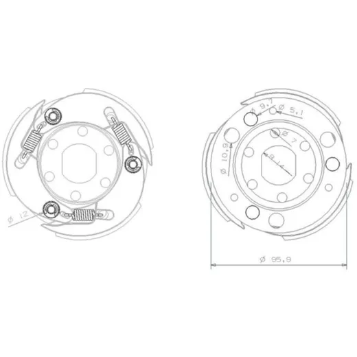 Clutch D=105mm for 107mm clutch bell VC10417_1