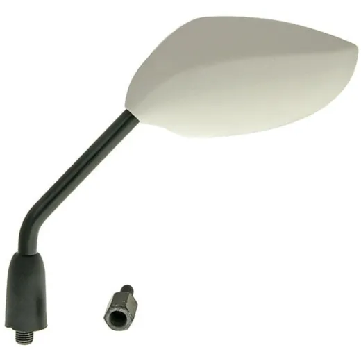 mirror Sport left side M8 / M10 thread (adapter) oval white VC18628