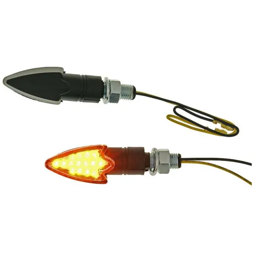 Blinker Set M10 LED schwarz Arrow Klarglas VC20073_1