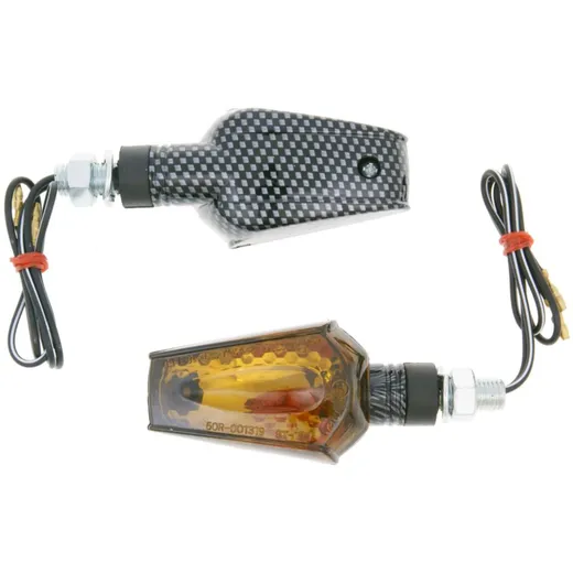 Indikator Blinker Set M10 Carbon-Look Beamer getönt, kurz VC20094 Indikator Blinker Set M10 Carbon-Look Beamer getönt, kurz VC20094
