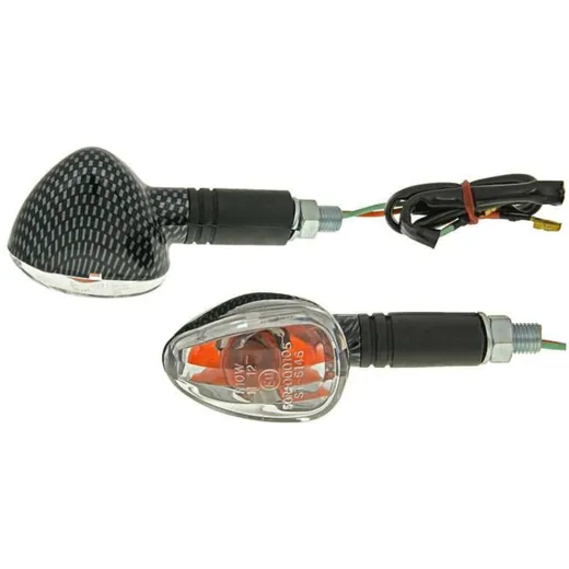 Indikator Blinker Set M10 Carbon-Look Doozy klar, lang VC20109 Indikator Blinker Set M10 Carbon-Look Doozy klar, lang VC20109