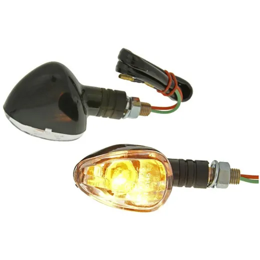 Blinker Set M10 schwarz Doozy klar, kurz VC20114_1