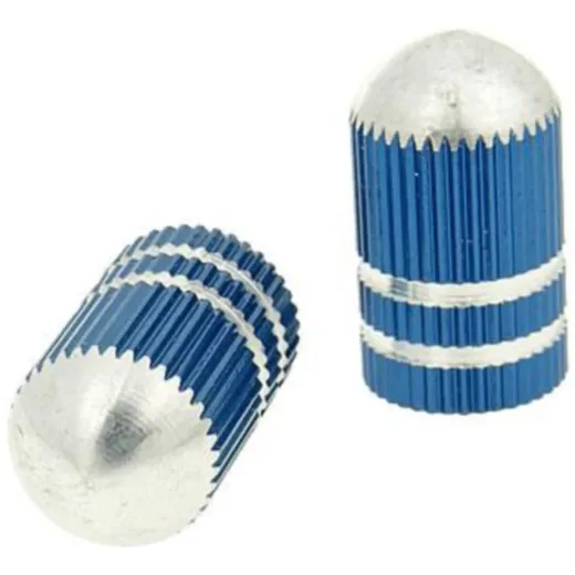 valve cap set Bullet anodized aluminum - blue - universal VC20681