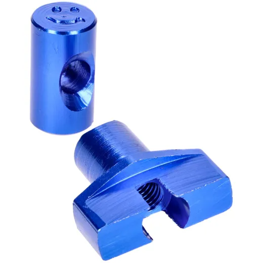 Bremsseil Bremszug Einsteller Set M6 Aluminium blau - universal VC20689
