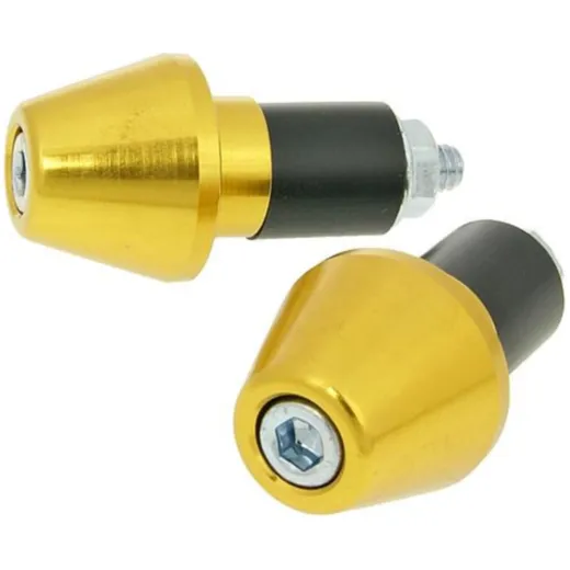 handlebar vibration dampers / bar ends short 17.5mm - gold-look VC21111 handlebar vibration dampers / bar ends short 17.5mm - gold-look VC21111