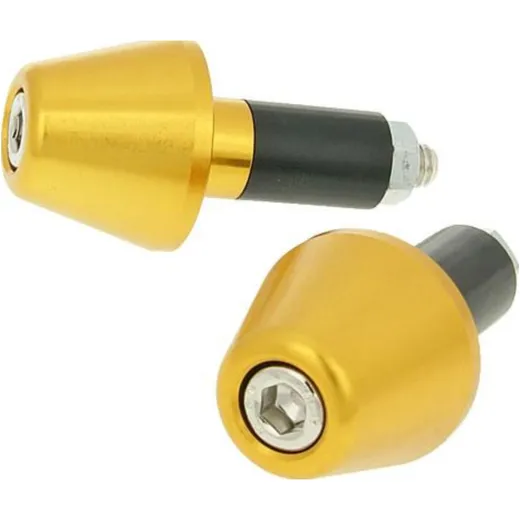 handlebar vibration dampers / bar ends short 13.5mm - gold-look VC21116
