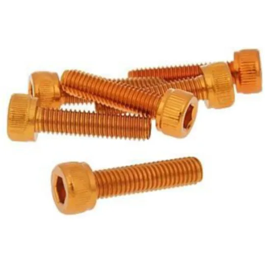 hexagon socket screw set - anodized aluminum orange - 6 pcs - M5x20 - styling VC21272 hexagon socket screw set - anodized aluminum orange - 6 pcs - M5x20 - styling VC21272