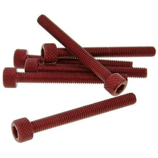 hexagon socket screw set - anodized aluminum red - 6 pcs - M5x45 - styling VC21278 hexagon socket screw set - anodized aluminum red - 6 pcs - M5x45 - styling VC21278