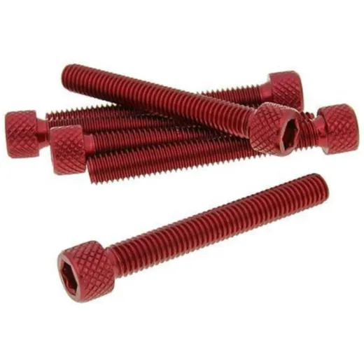 Bolzen Schraubensatz 6 Stück Innensechskant Alu rot - M6x45 VC21290