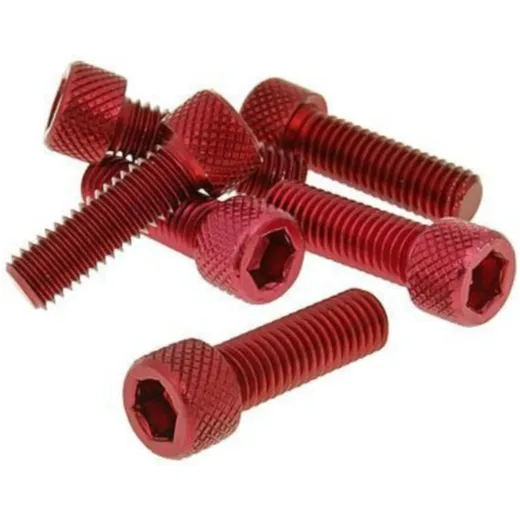 hexagon socket screw set - anodized aluminum red - 6 pcs - M8x25 - styling VC21294