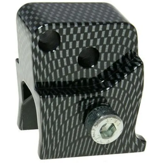shock extender CNC 2-hole adjustable mounting - carbon look for Peugeot horizontal VC21319