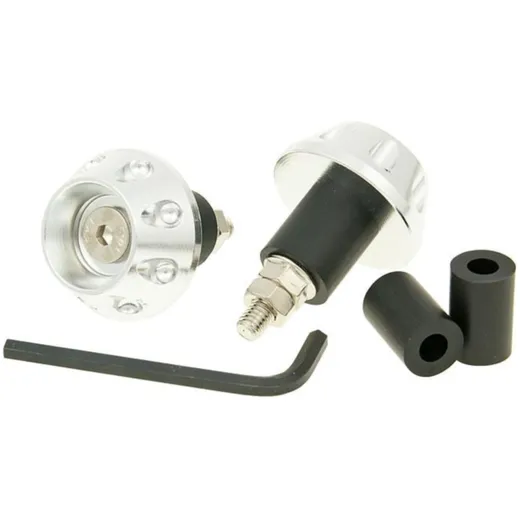 Lenkergewichte Lenkerende Vibrationsdämpfer Flat 13,5 / 17,5mm - silber VC23340