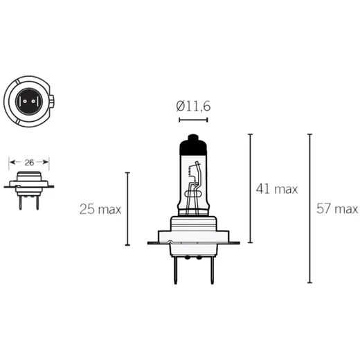 Glühlampe Halogen H7 PX26d 12V 55W VC23727_1