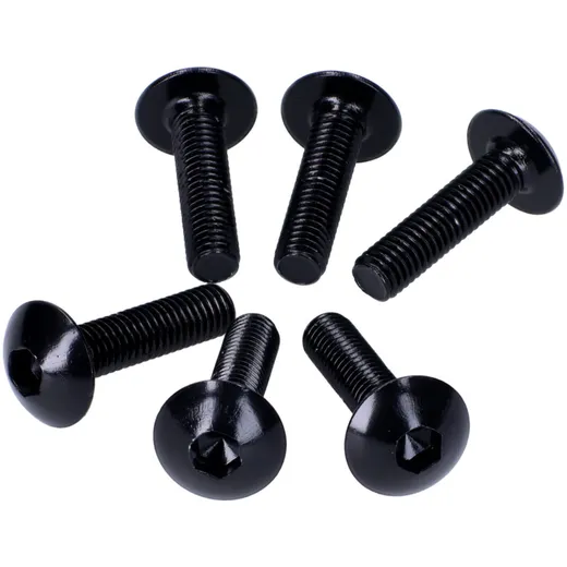 fairing screws hex socket head - anodized aluminum black - set of 6 pcs - M5x20 VC43305